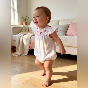 NWT Magnolia Baby - STRAWBERRY PATCH BISHOP BUBBLE 12M